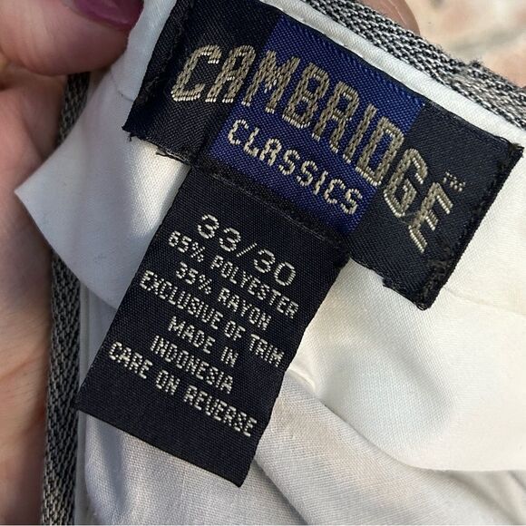 5 for $25🔥Cambridge Classics Grey Trouser Pants Size 33X30 - Picture 3 of 4